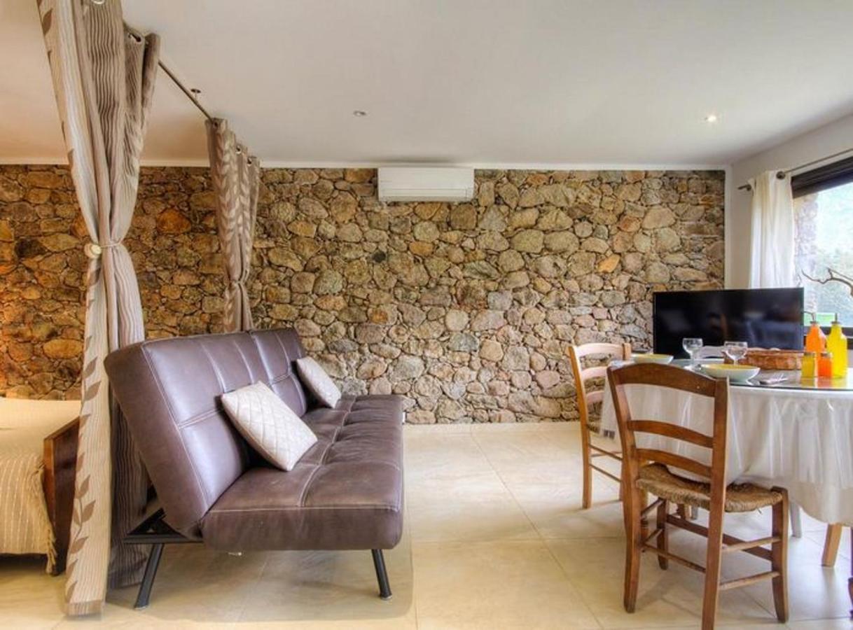 Studio Confortable Avec Vue Sur La Montagne A Moltifao 30M² Jardin المظهر الخارجي الصورة