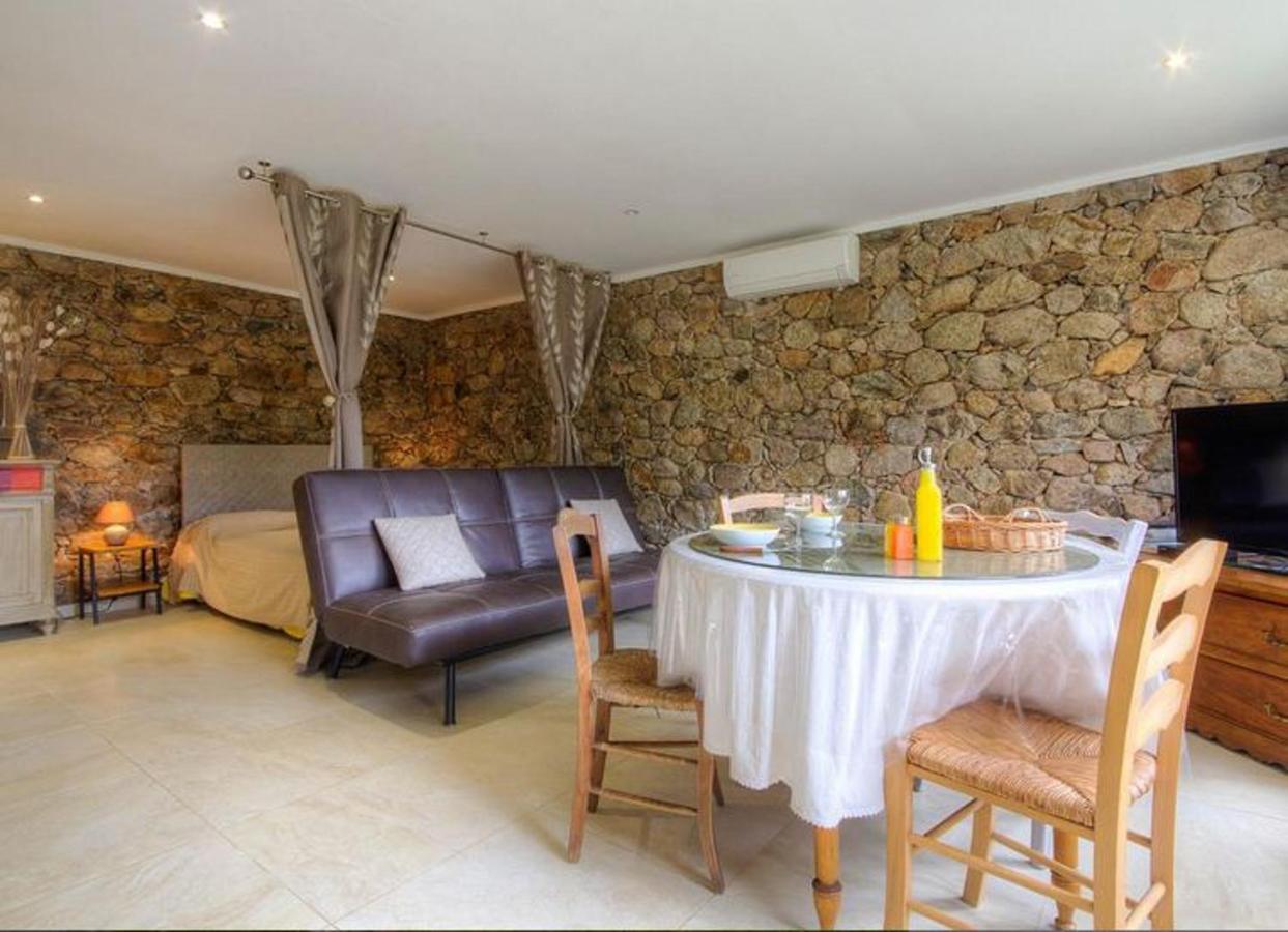 Studio Confortable Avec Vue Sur La Montagne A Moltifao 30M² Jardin المظهر الخارجي الصورة